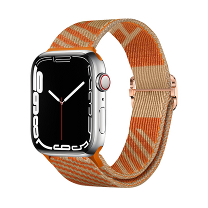 [10 colors available] Striped braided nylon band [Apple Watch]