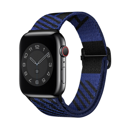 [10 colors available] Striped braided nylon band [Apple Watch]