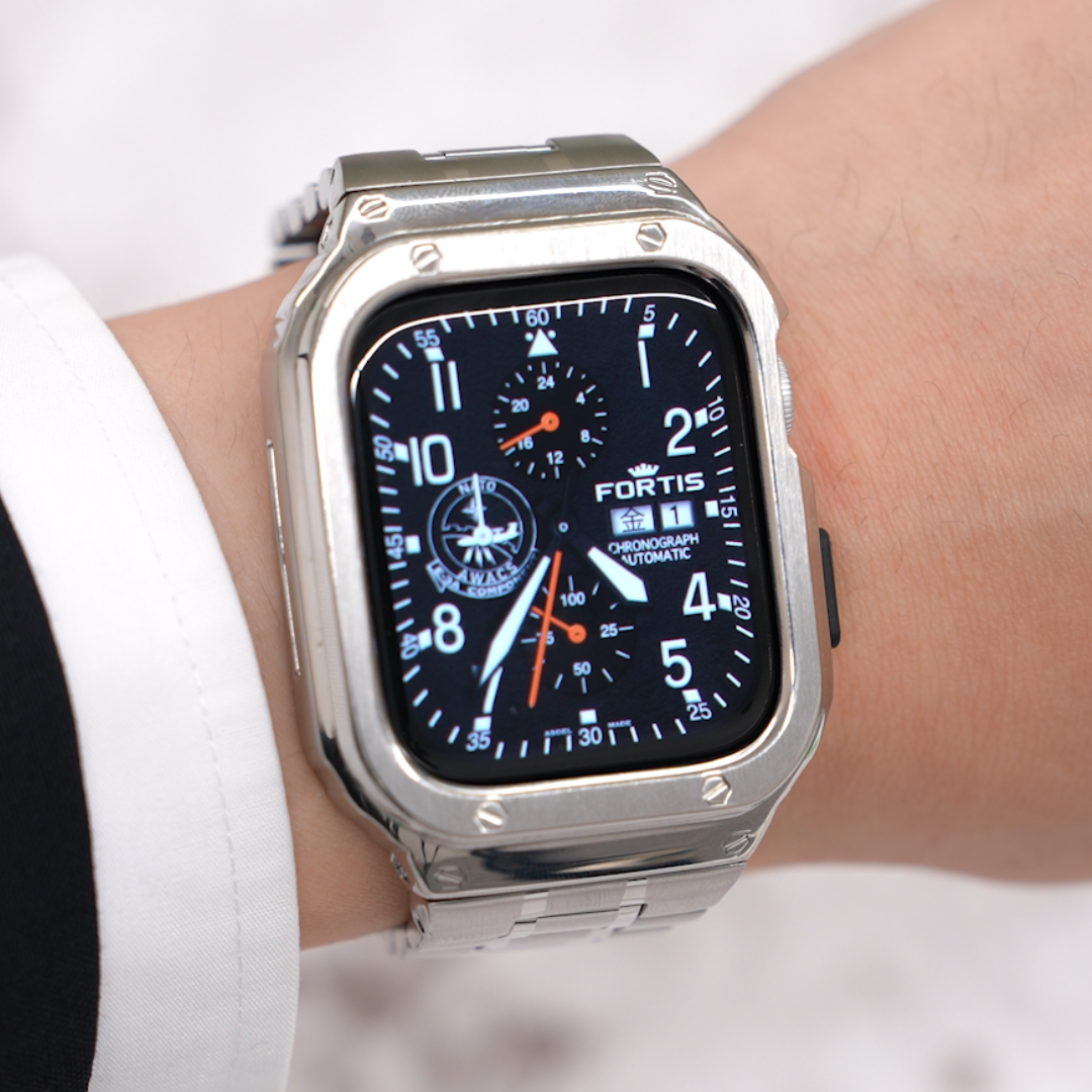 [5 colors available] Tough stainless steel case with integrated band [Apple Watch]
