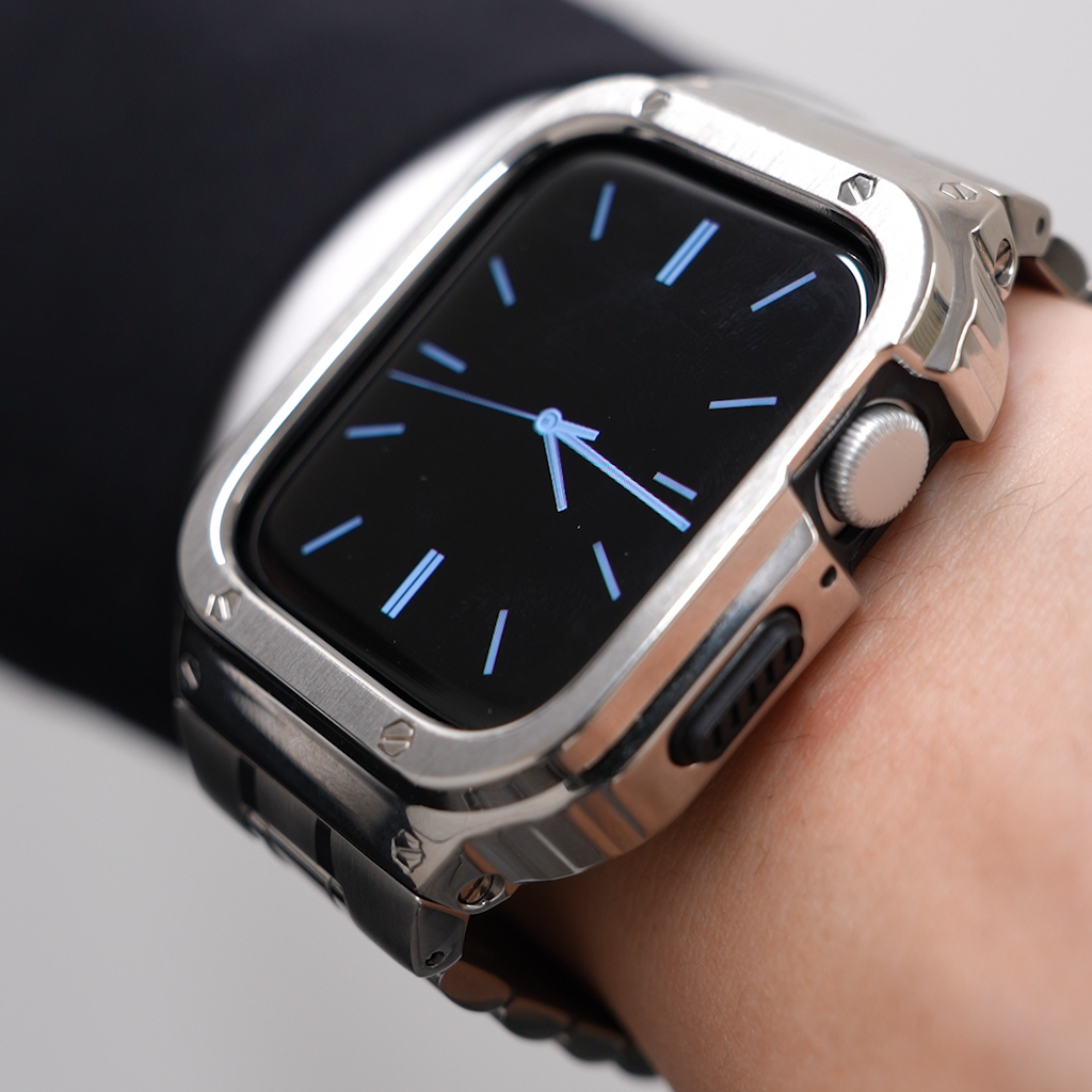 [5 colors available] Tough stainless steel case with integrated band [Apple Watch]