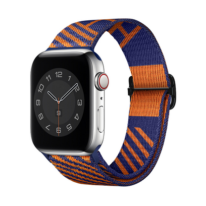 [10 colors available] Striped braided nylon band [Apple Watch]