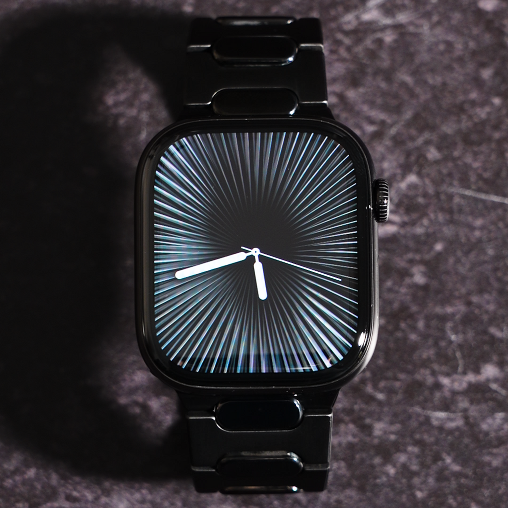 [Black Shine] Black Link Titanium Band [Apple Watch]
