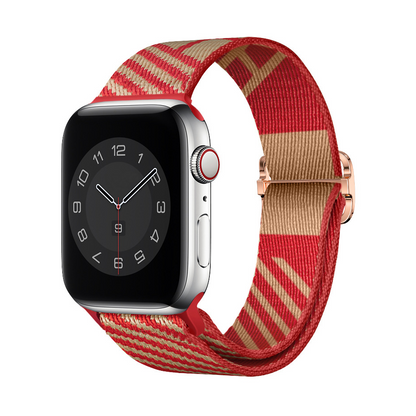 [10 colors available] Striped braided nylon band [Apple Watch]