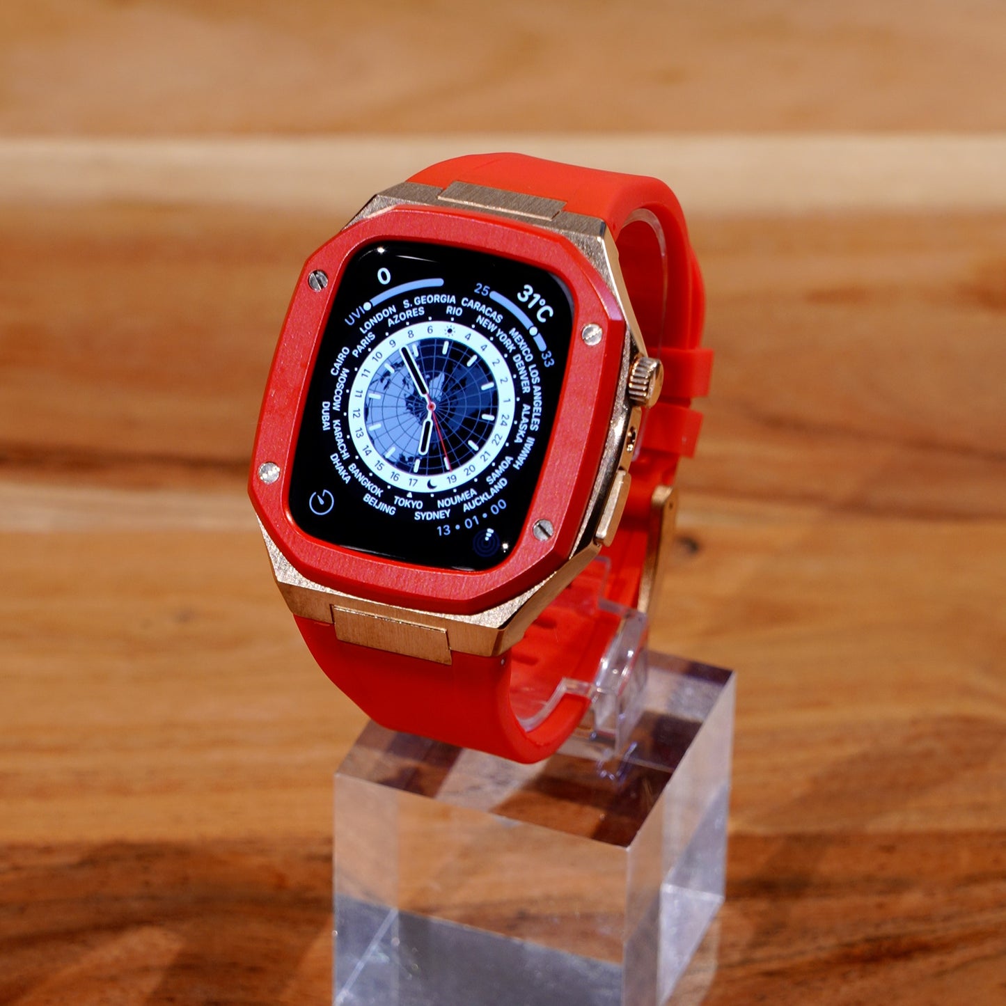 [13 colors available with integrated case] Premium metal band [Apple Watch]