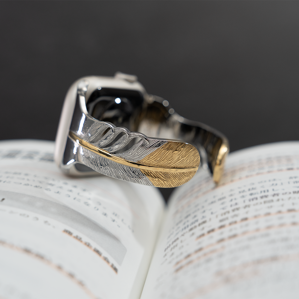 【アップルウォッチバングル】FEATHER GOLD TIP【SOULITE】