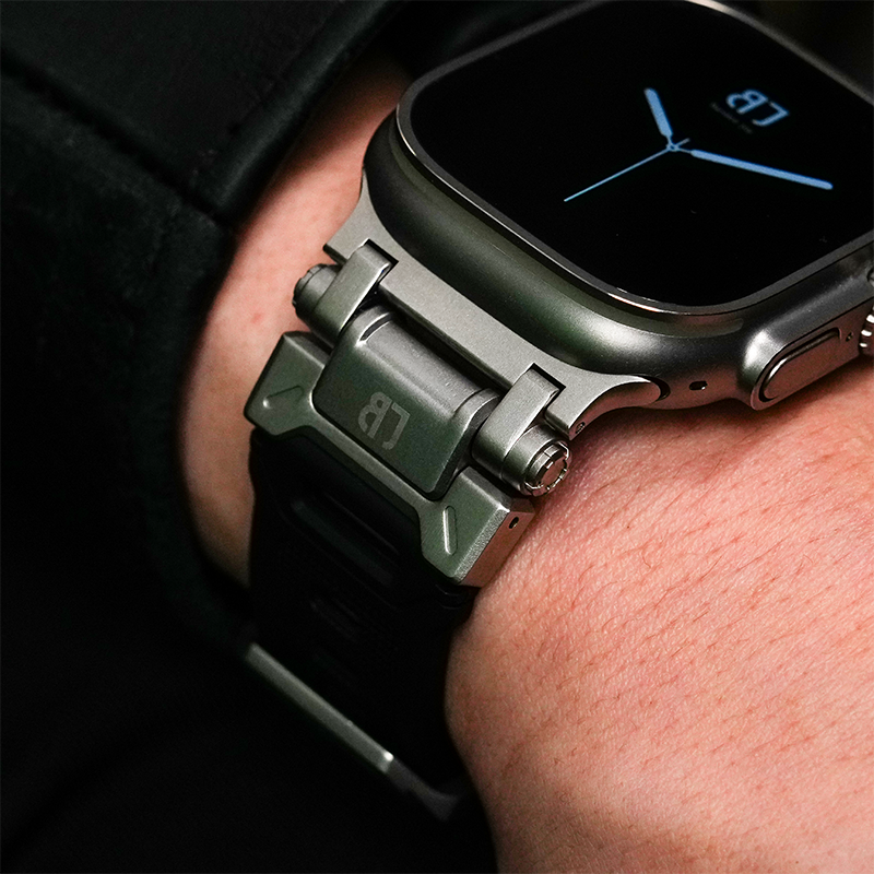 Apple Watch Band BJ-004 FORTRESS - Black Silver【Bandee Joy】