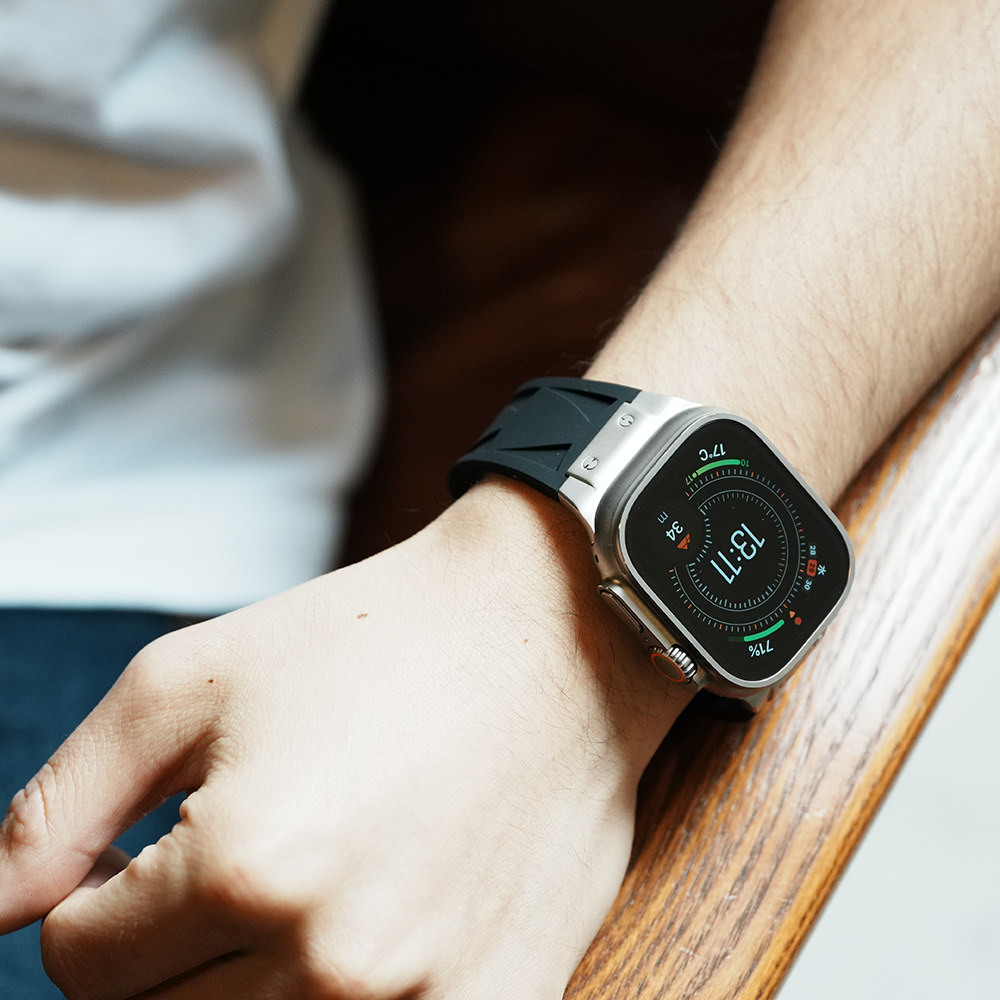 Apple Watch Band BJ-006 VECTOR - Black Silver【Bandee Joy】