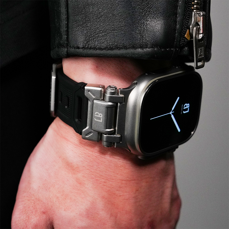 Apple Watch Band FORTRESS-004 - Black Silver【Bandee Joy】 – Apple