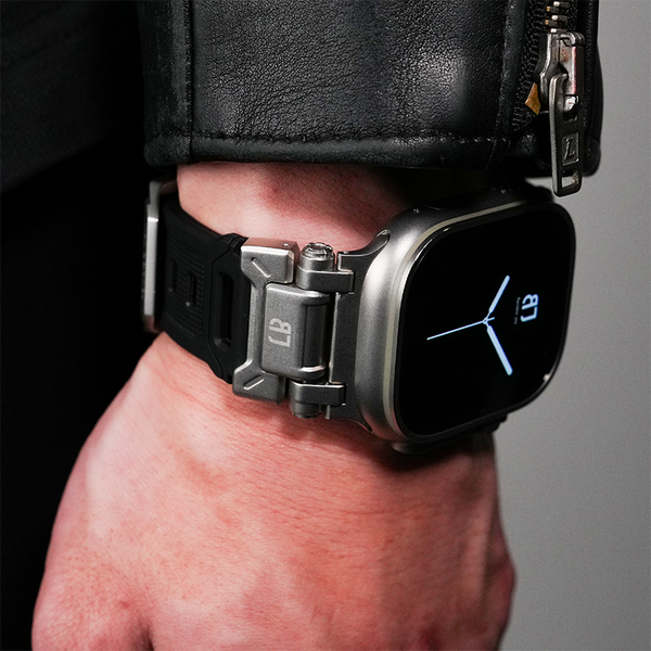 Apple Watch Band FORTRESS-004 - Black Silver [Bandee Joy]