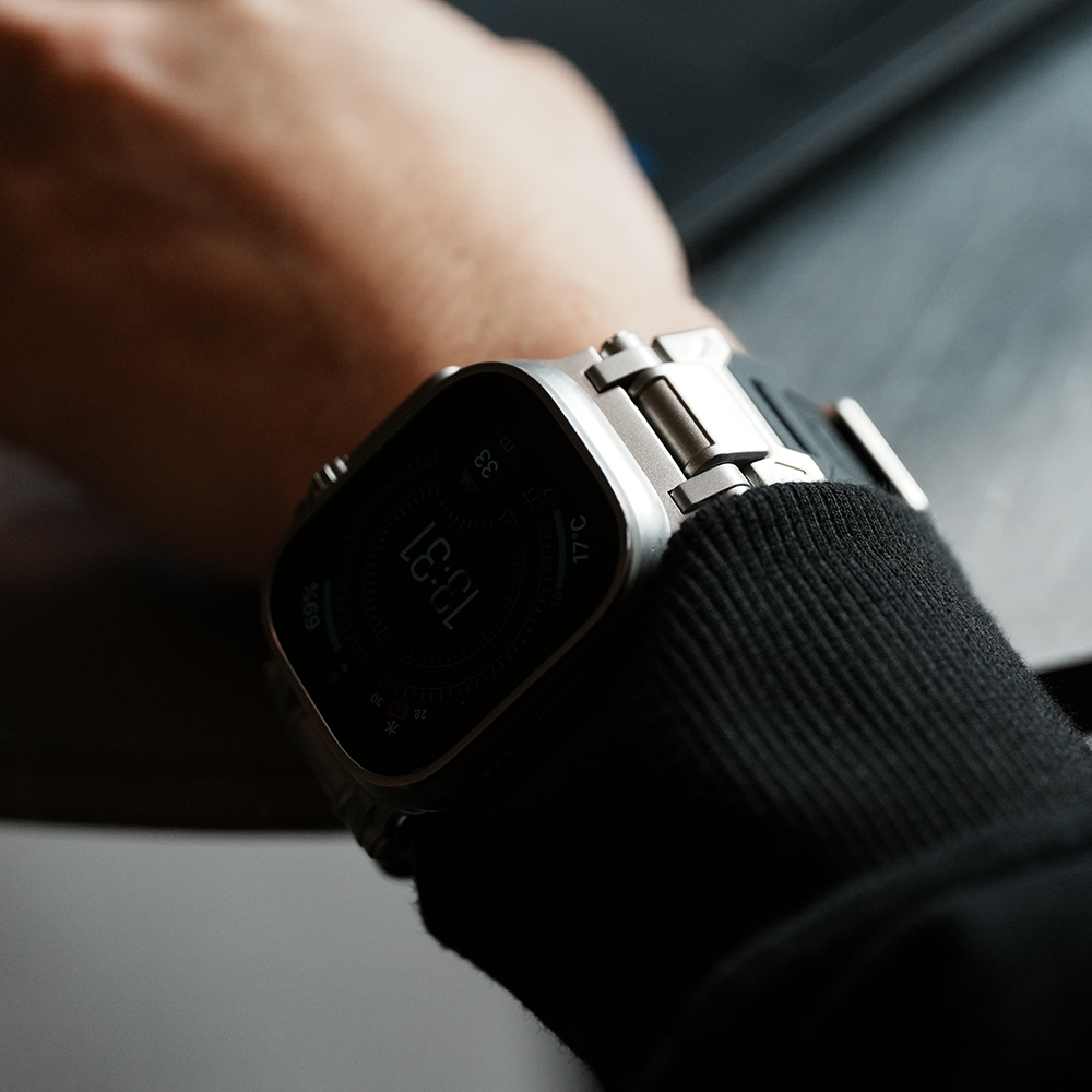 Apple Watch Band FORTRESS-004 - Black Silver【Bandee Joy】