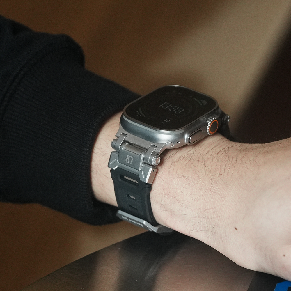 Apple Watch Band BJ-004 FORTRESS - Black Silver【Bandee Joy】