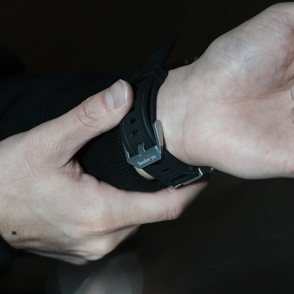 Apple Watch Band BJ-004 FORTRESS - Black Silver【Bandee Joy】