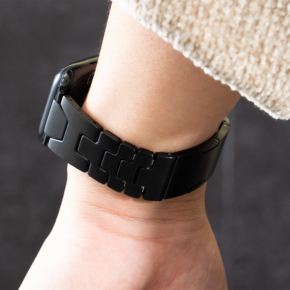 【最新デザイン】モダンカットステンレスバンド【アップルウォッチ】