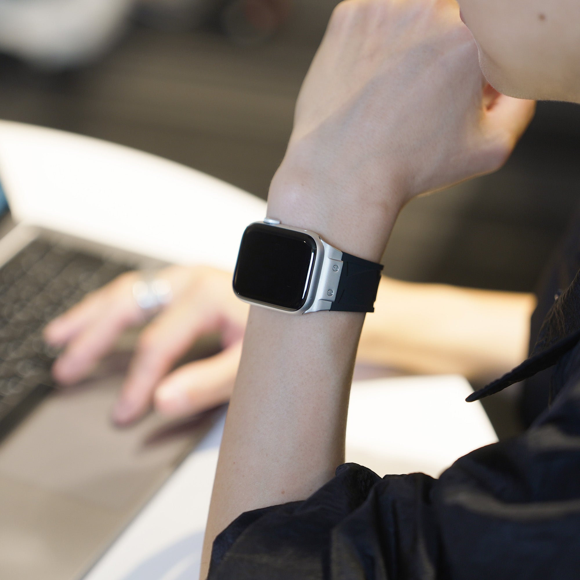 Apple Watch Band BJ-006 VECTOR - Black Silver【Bandee Joy】
