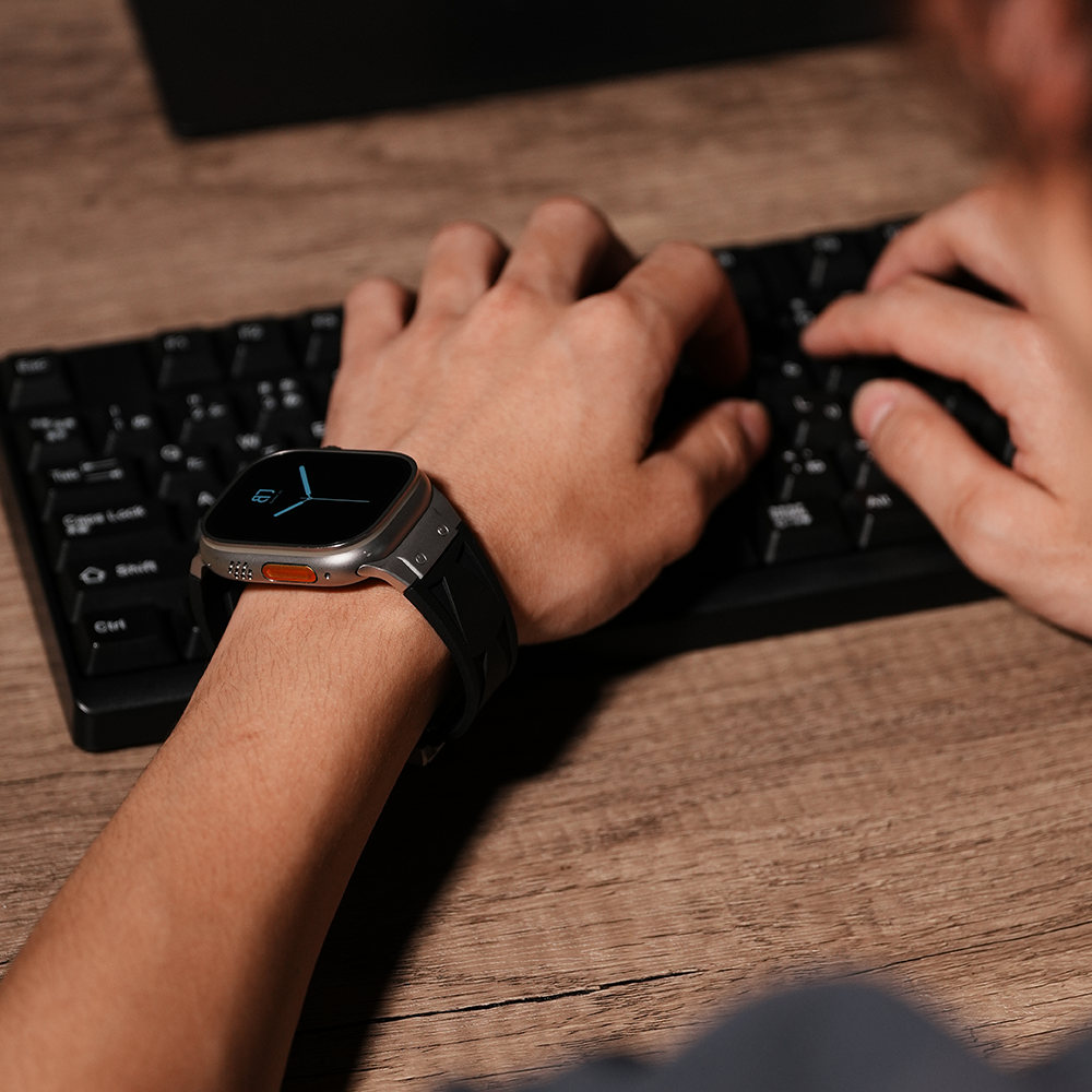 Apple Watch Band BJ-006 VECTOR - Black Silver【Bandee Joy】