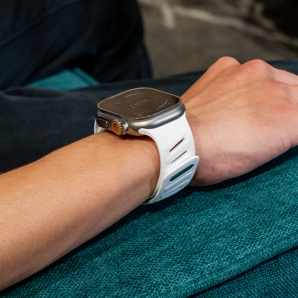 【15色展開】バイカラーベントシリコンバンド【アップルウォッチ】