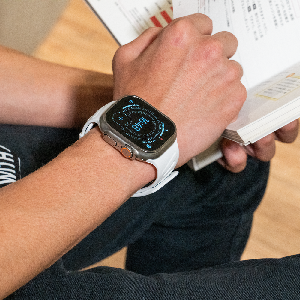 【15色展開】バイカラーベントシリコンバンド【アップルウォッチ】