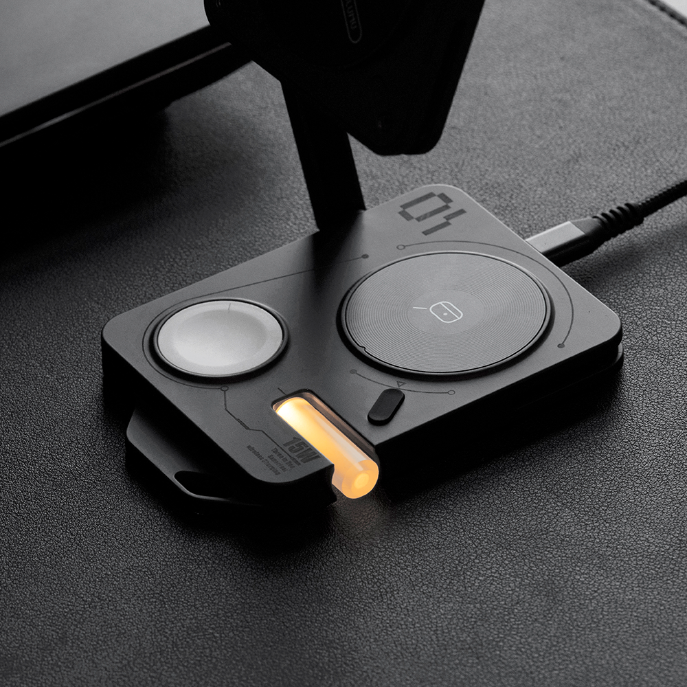 【AULUMU】M01 4-in-1 折りたたみ式ワイヤレス充電器【充電ステーション】