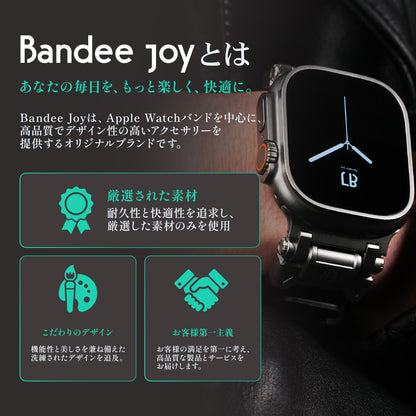Apple Watch Band FORTRESS-004 - Black Silver【Bandee Joy】