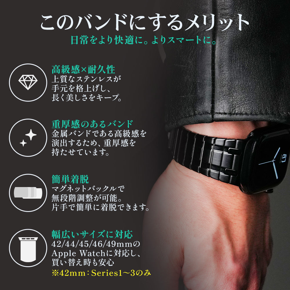 Apple Watch Band LINEAR-001 - Black【Bandee Joy】 – Apple Watch