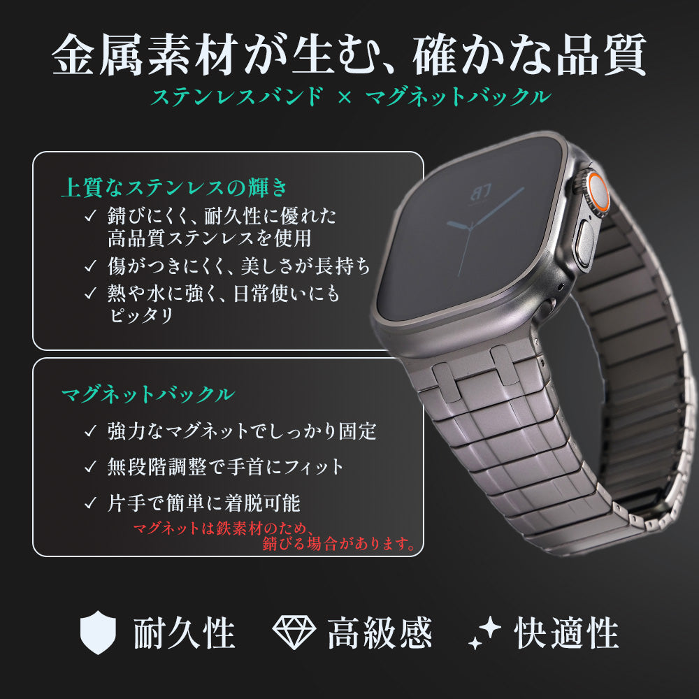 Apple Watch Band BJ-002 LINEAR - Silver【Bandee Joy】