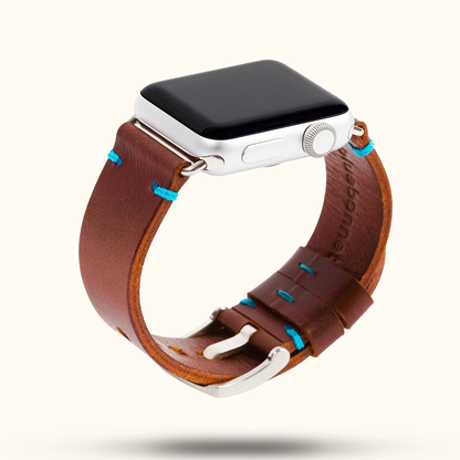 【大人の装い】クラシックブラウンレザーバンド【Bluebonnet】