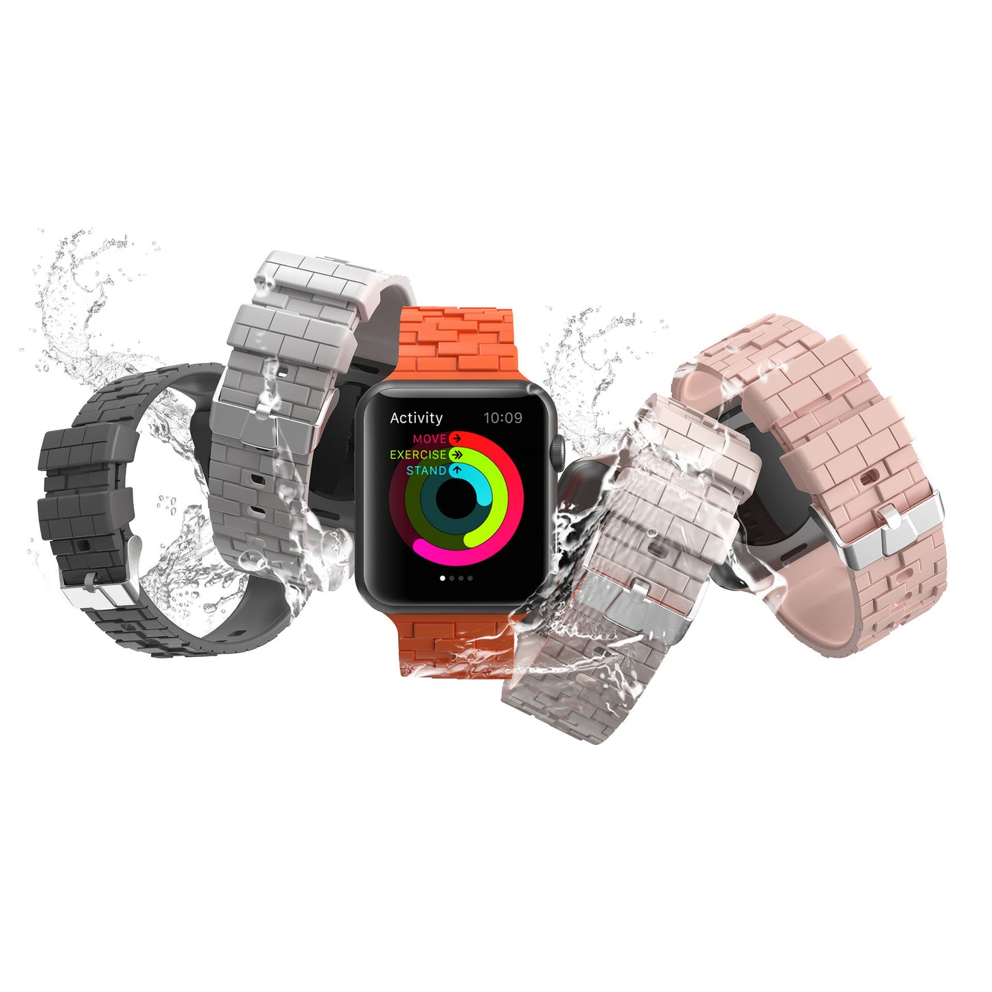 [10 colors available] Cube Brick Silicone Band [Apple Watch]