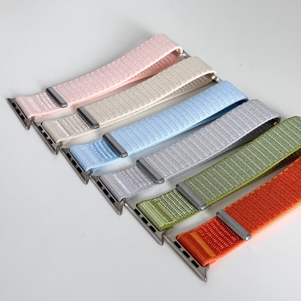 【ストレスフリー装着】カラフルナイロンマジックバンド【アップルウォッチ】