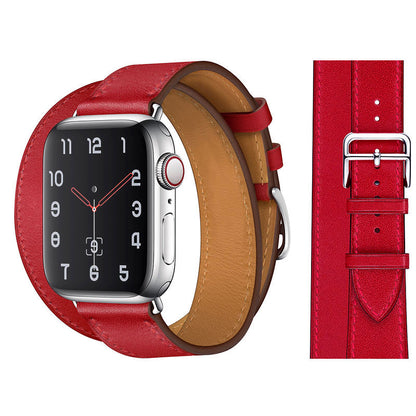 [10 colors available] Double loop leather strap [Apple Watch]