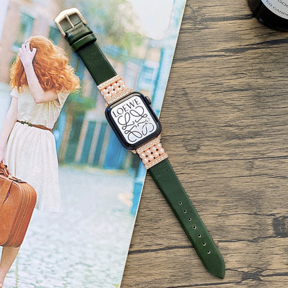 【大人のきらめき】パールアクセントレザーバンド【アップルウォッチ】