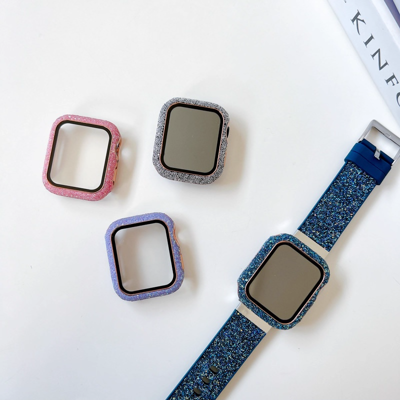 【輝くアクセ感】スパークルフレームケース【アップルウォッチ】