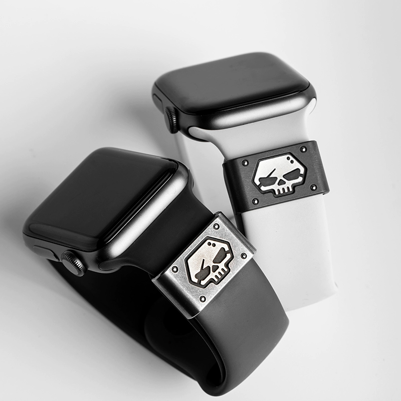 【重厚ワンポイント】スカルモチーフアクセサリー【アップルウォッチ】