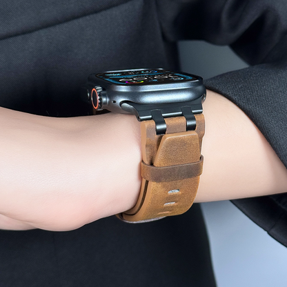 【男前レザー】デュアルラインレザーバンド【アップルウォッチ】