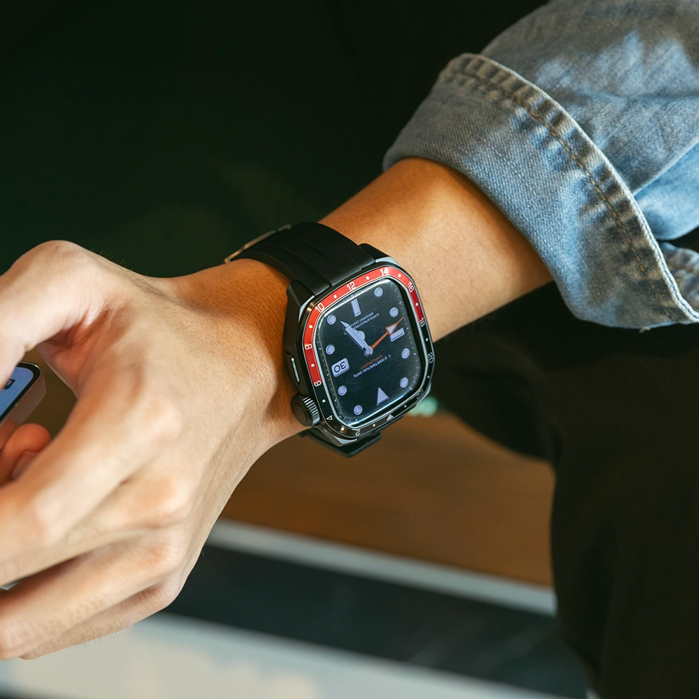 【Series10/11専用】プレミアムベゼルシリコンバンド【アップルウォッチ】