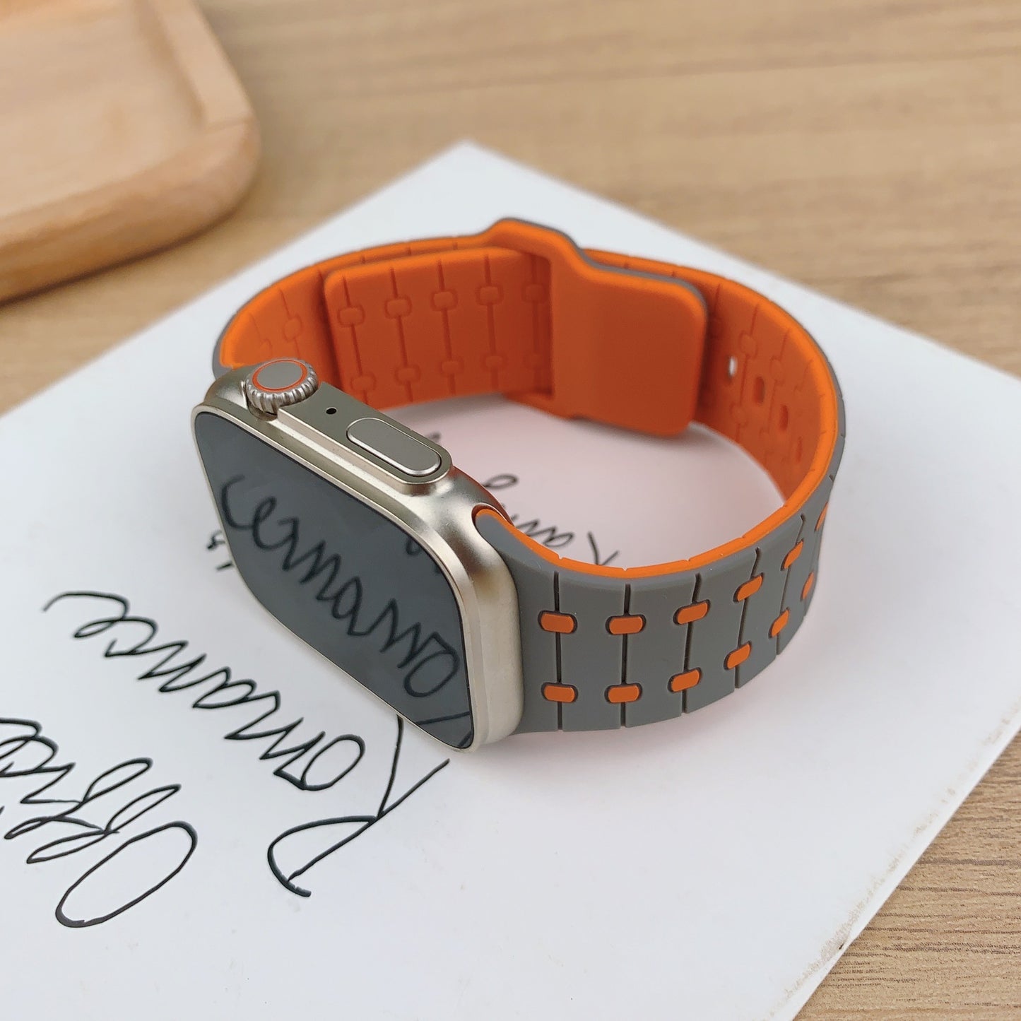 【ビビッドな配色】カラーブロックシリコンバンド【アップルウォッチ】