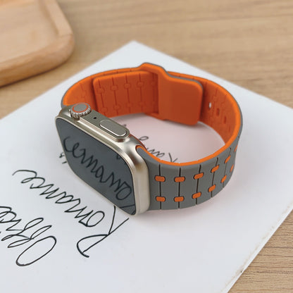 【ビビッドな配色】カラーブロックシリコンバンド【アップルウォッチ】