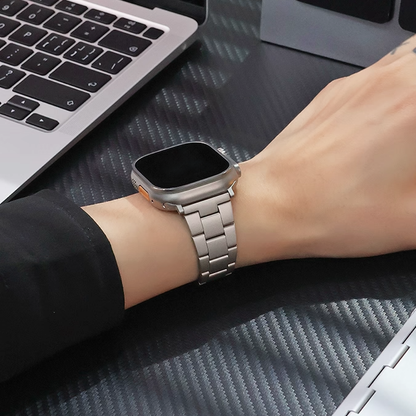 【シルバークラウン】スリムリンクメタルバンド【アップルウォッチ】