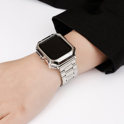 [Case integrated] Stainless steel band with shell cover [Apple Watch]