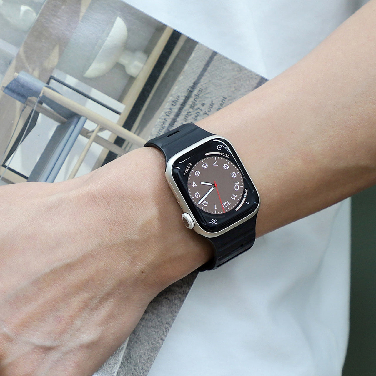 【磁力で快適フィット】ダブルロックマグネットバンド【アップルウォッチ】