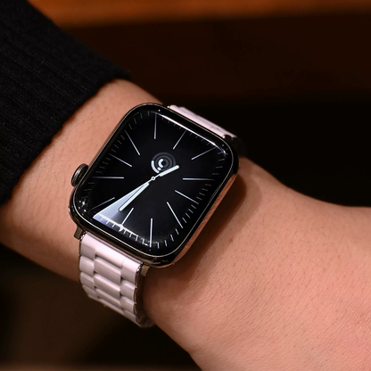 【シルバークラウン】ステンレスラバーリンクバンド【アップルウォッチ】