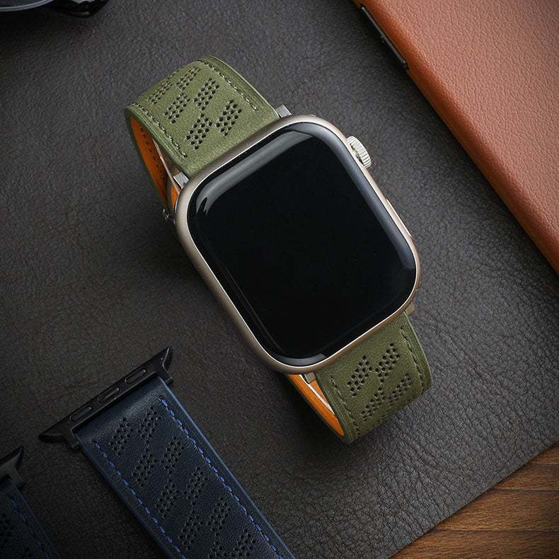 [10 colors available] Air mesh magnetic leather band [Apple Watch]