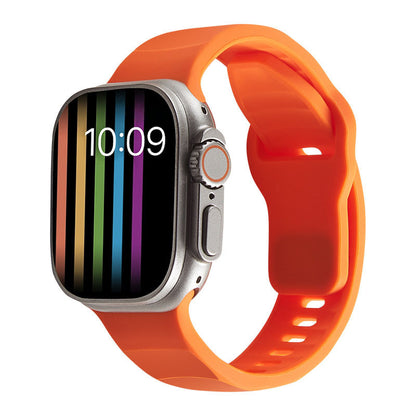 [15 colors available] Wavy solid silicone band [Apple Watch]