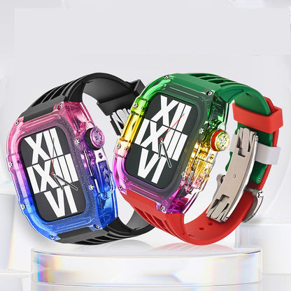 [6 colors available] Gradient crystal case integrated band [Apple Watch]