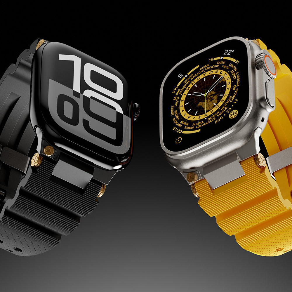 [Latest Model] Metal Gear Silicone Band [Apple Watch]