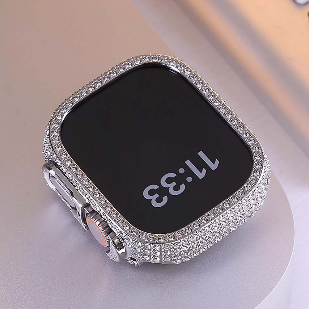 【フレームタイプ】ジュエリーストーン保護ケース【アップルウォッチ】