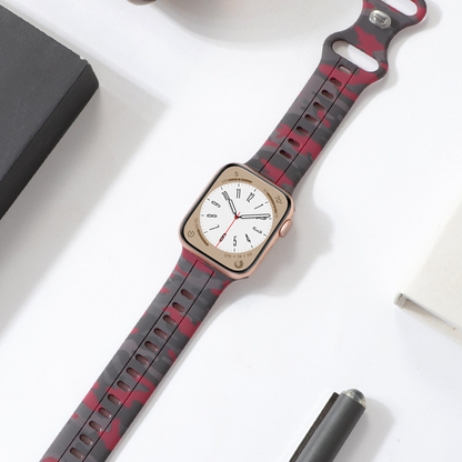 【防水×迷彩】カモフラージュシリコンバンド【アップルウォッチ】