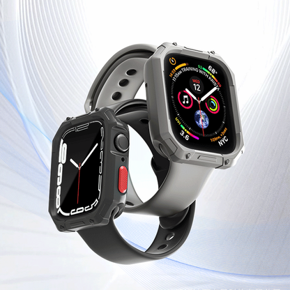 【ガラス無し両面保護】カラーボタンプロテクトケース【アップルウォッチ】