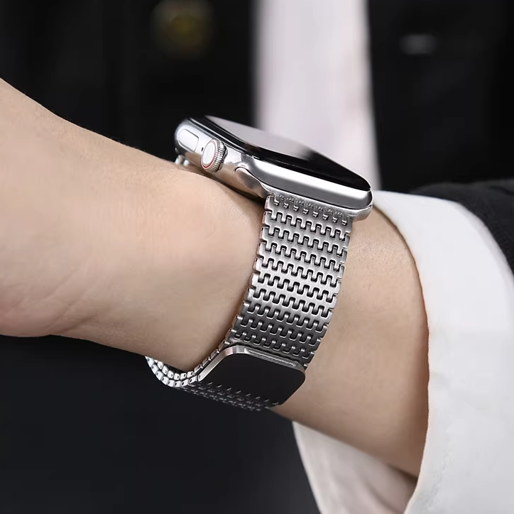 【高級感際立つ】マグステンレスメッシュバンド【アップルウォッチ】