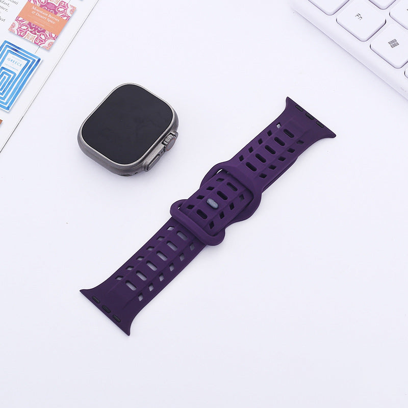 【太めで快適】エアホールマグシリコンバンド【アップルウォッチ】