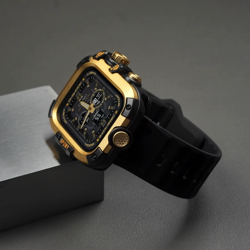 Double-sided protective metal bumper hard case for Apple Watch